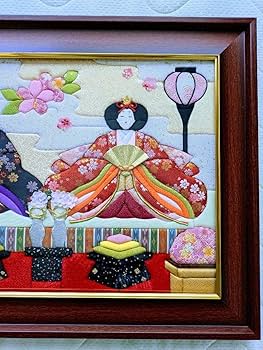 Amazon | きめこみパッチワーク さくらほりきり おひなさま 完成